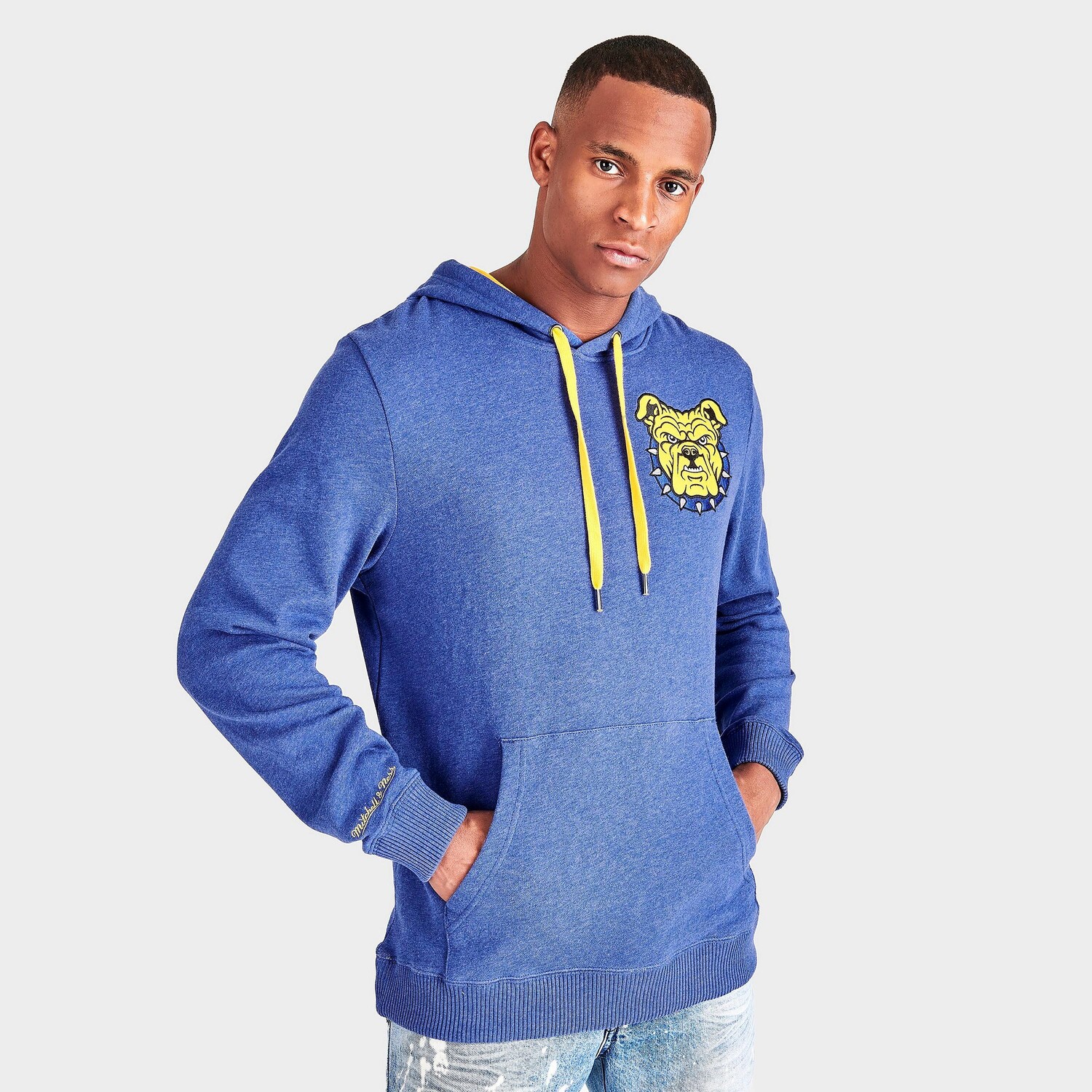 

Мужская худи Mitchell & Ness North Carolina A&T Aggies College Lag Classic French Terry Hoodie, синий