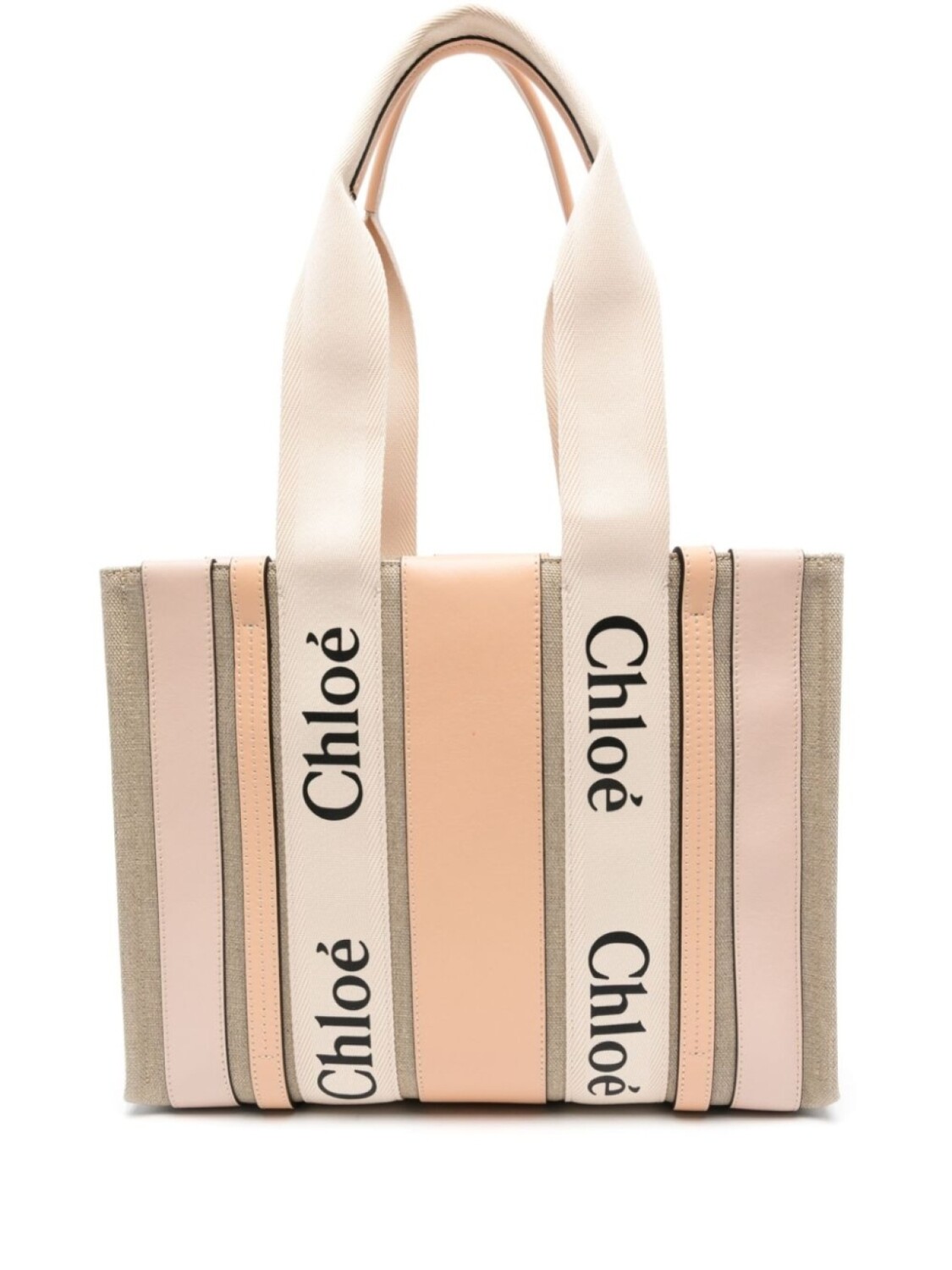 

Chloé сумка-тоут Woody среднего размера, розовый