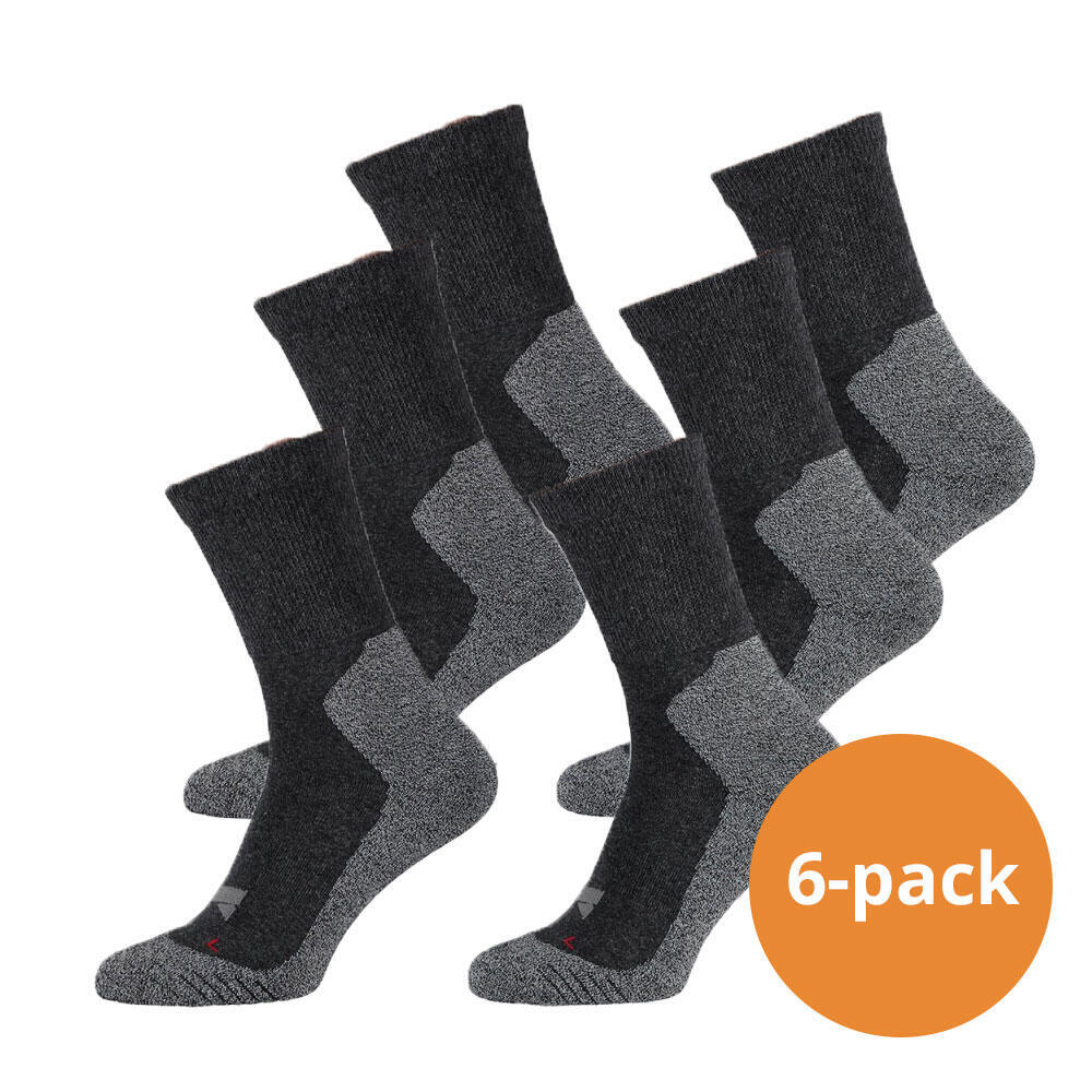 Носки Xtreme Sockswear для экстремального туризма 6 шт, антрацитовые