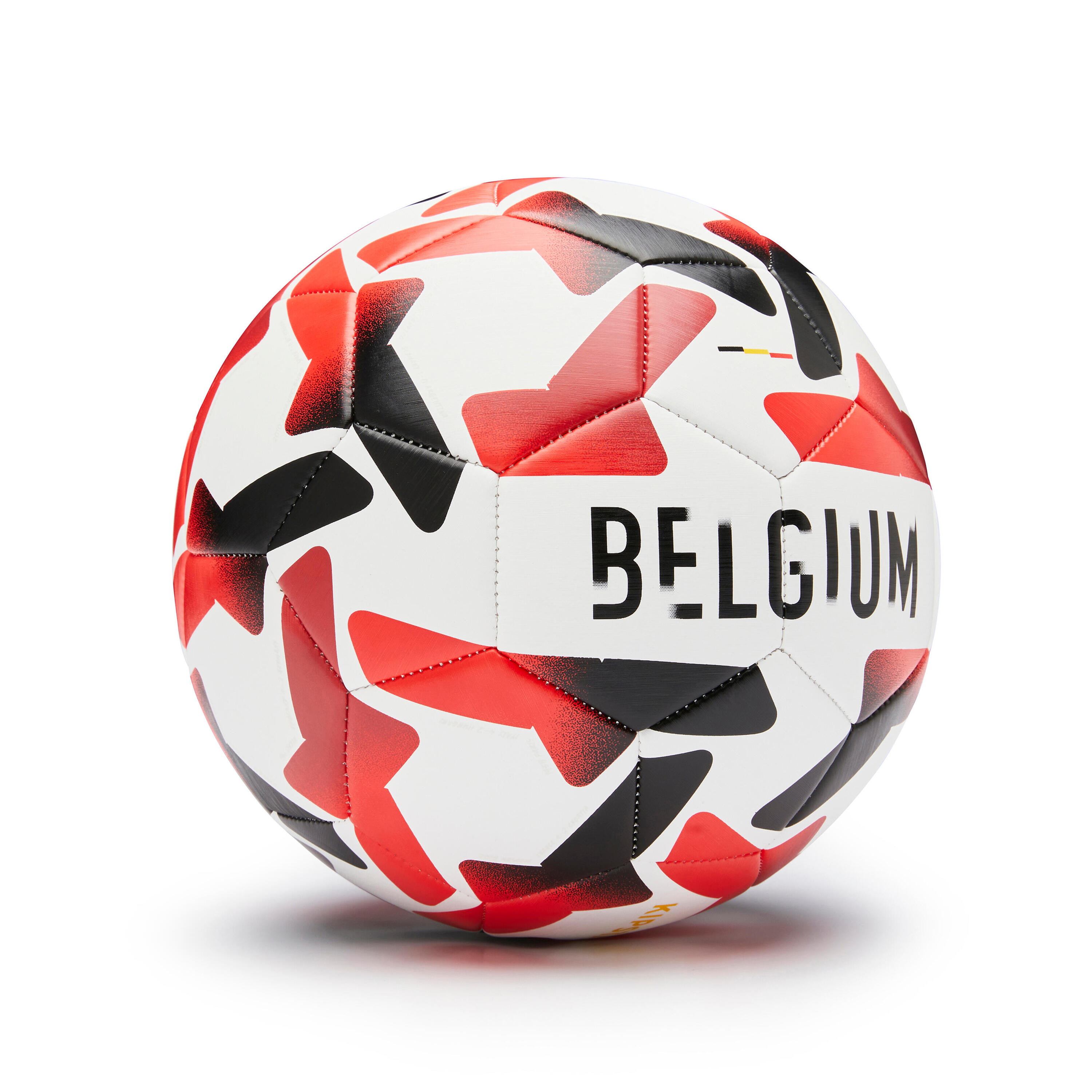 Мяч футбольный тренировочный Бельгия 2022 размер 5 KIPSTA, белый/красный/черный футбольный мяч 5 с симв фк барселона brand free бело красный пакистан 5 красный белый мяч спортивный 5