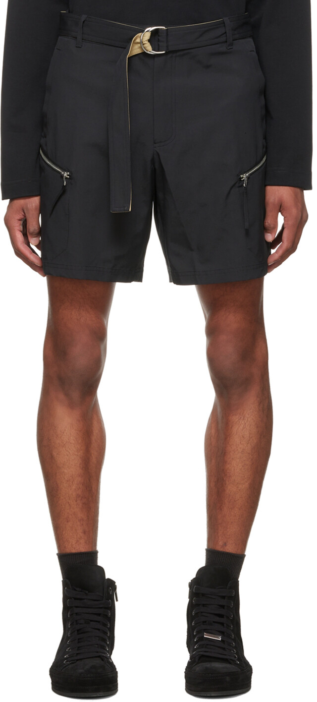 

Черные нейлоновые шорты Helmut Lang