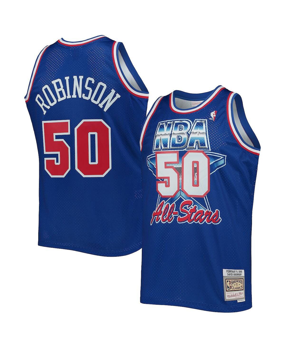 

Мужская футболка david robinson royal western conference hardwood classics 1992 nba all-star game swingman jersey Mitchell & Ness