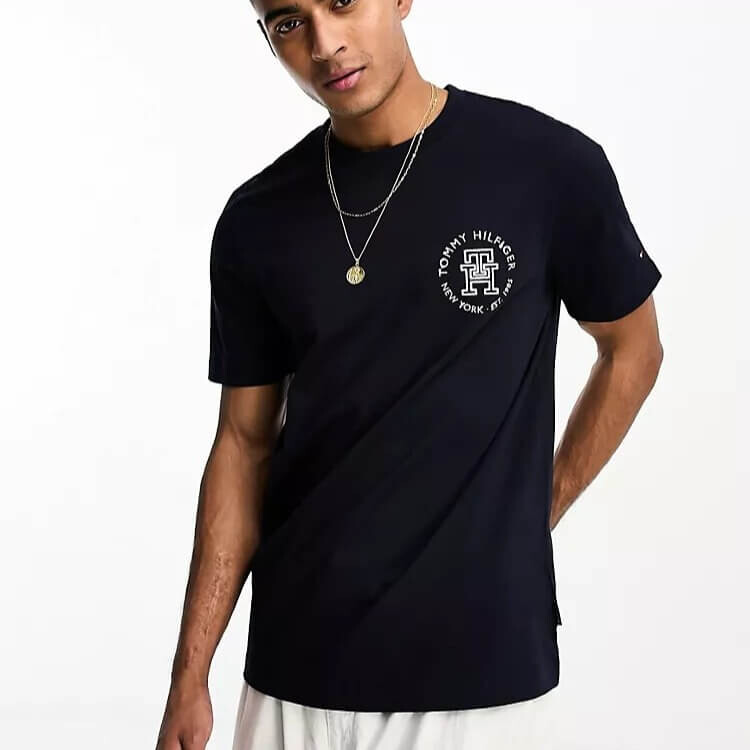 

Футболка Tommy Hilfiger Monogram Ink, темно-синий