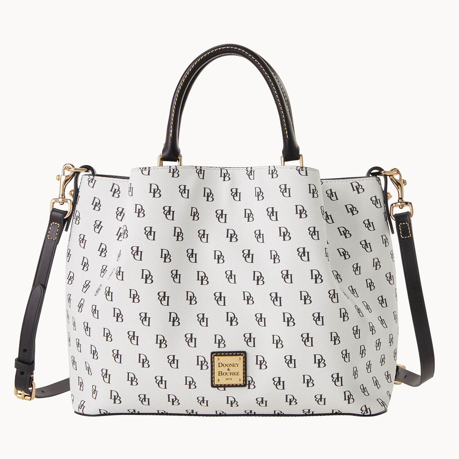 

Сумка Dooney & Bourke Gretta Brenna Satchel, белый/черный