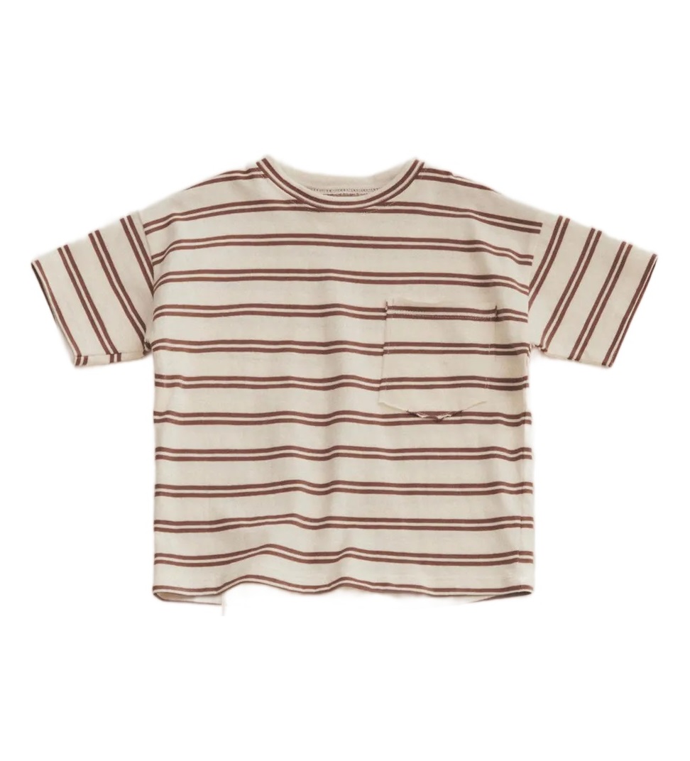 Футболка Zara Timelesz Striped With Pocket, коричневый рубашка zara striped with pocket мультиколор