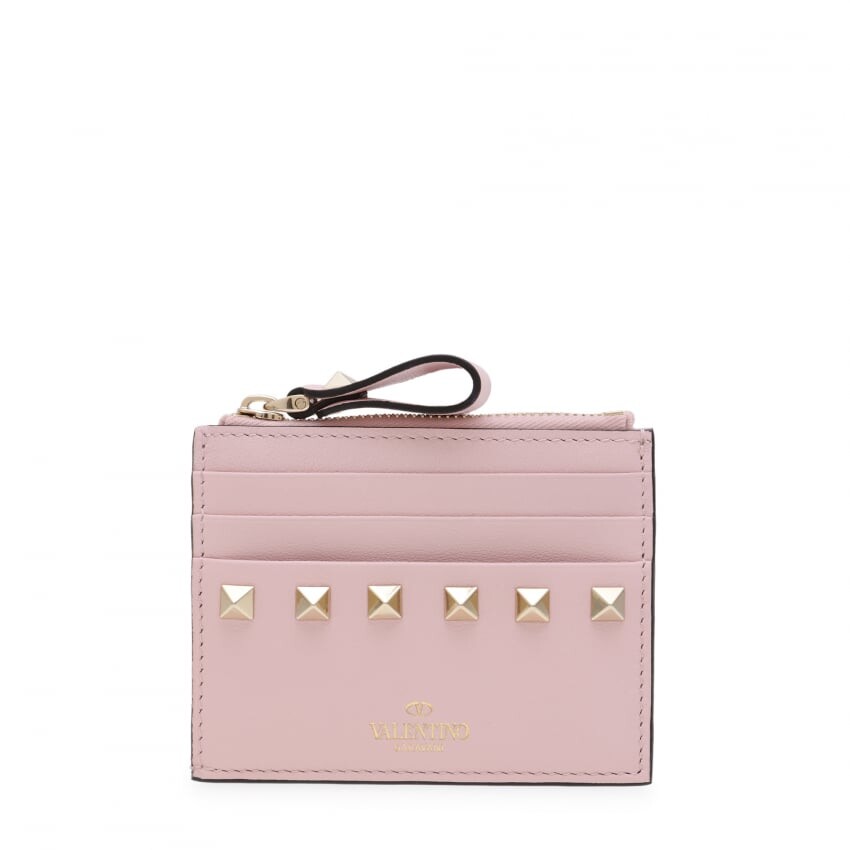 Картхолдер VALENTINO GARAVANI Rockstud card holder, розовый – заказать по  доступной цене из-за рубежа в «CDEK.Shopping»