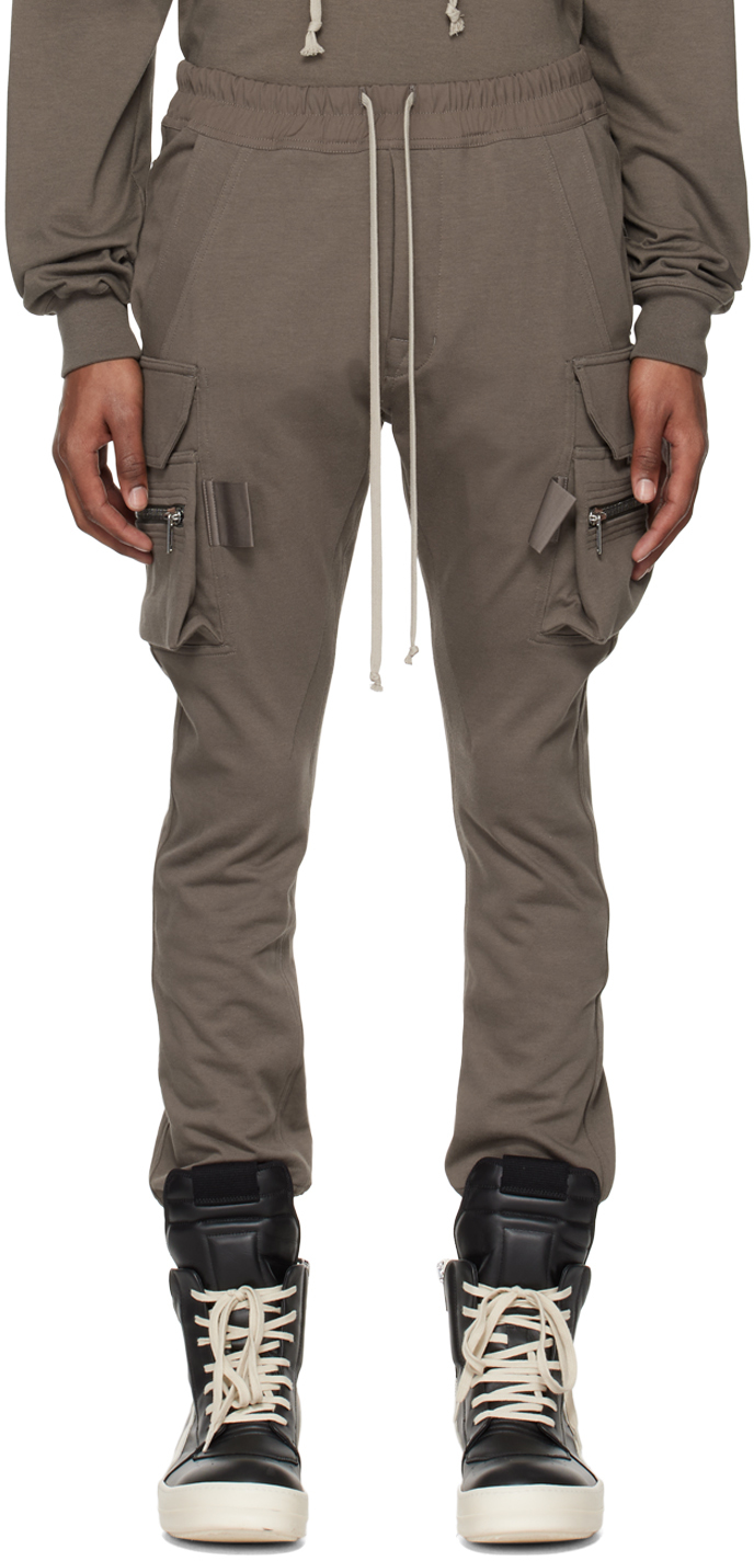 Серые брюки карго Mastodon Rick Owens