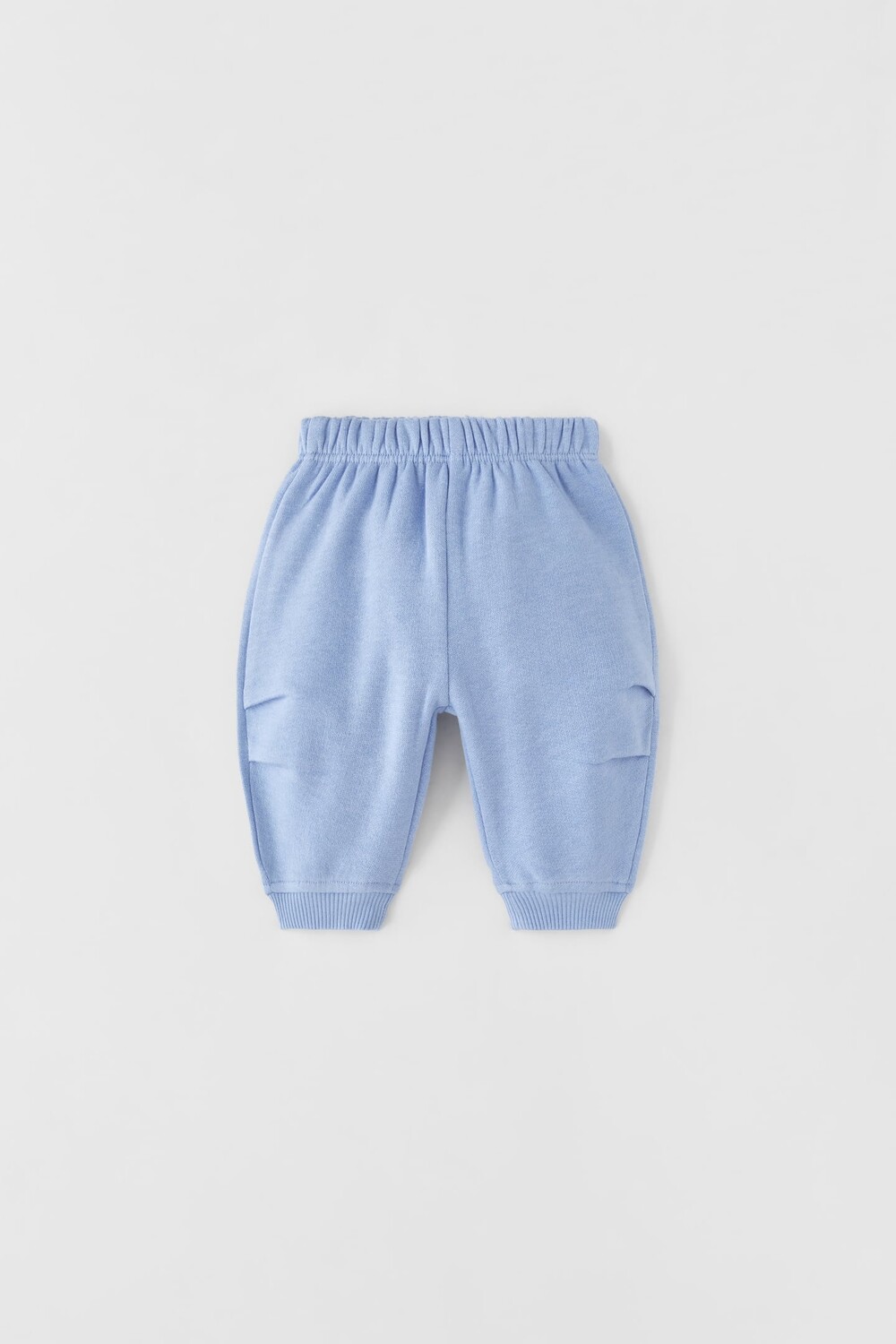 

Плюшевые брюки со складками ZARA, средне-синий