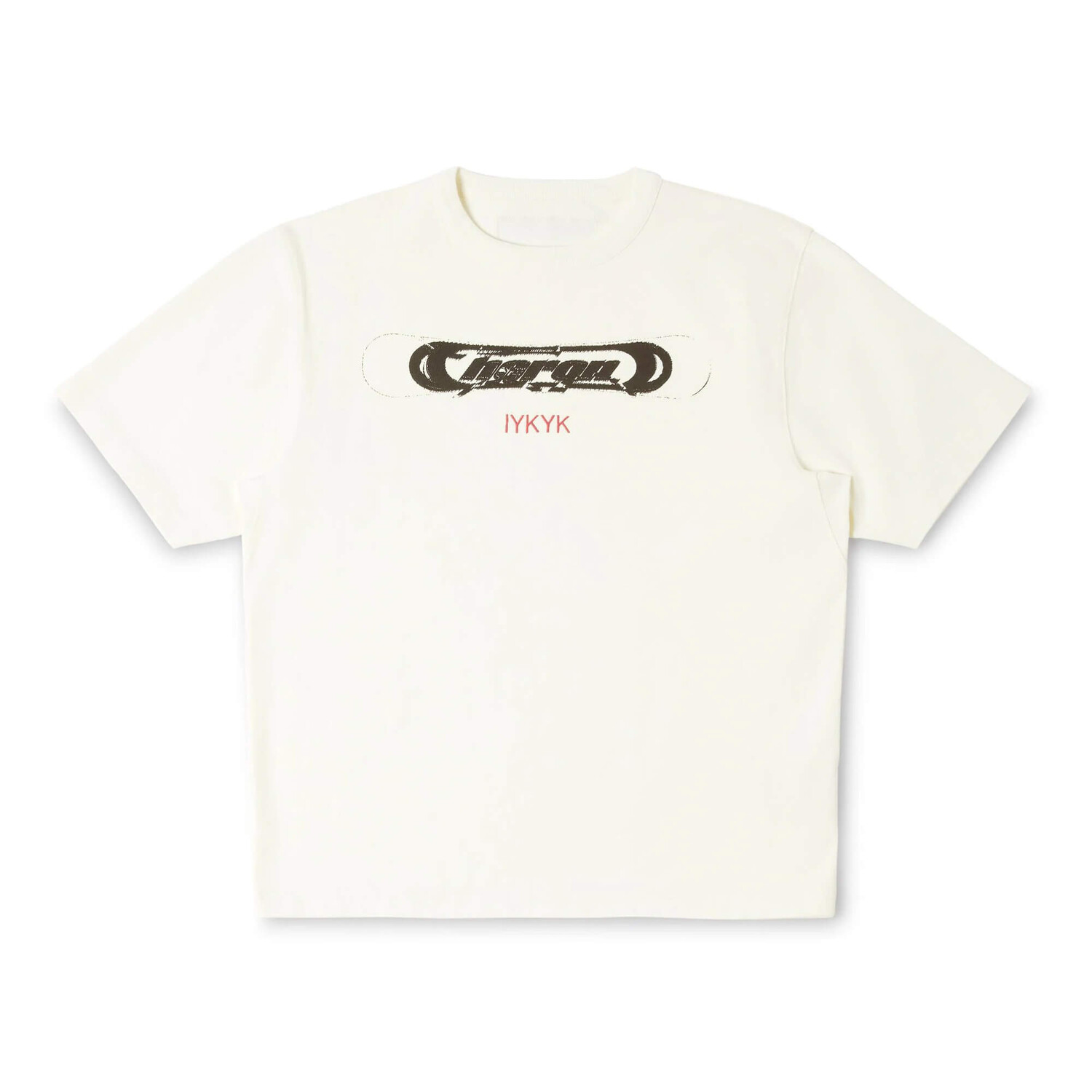 

Футболка с принтом Heron Preston Logo 'Ivory/Black', кремовый/темно-серый