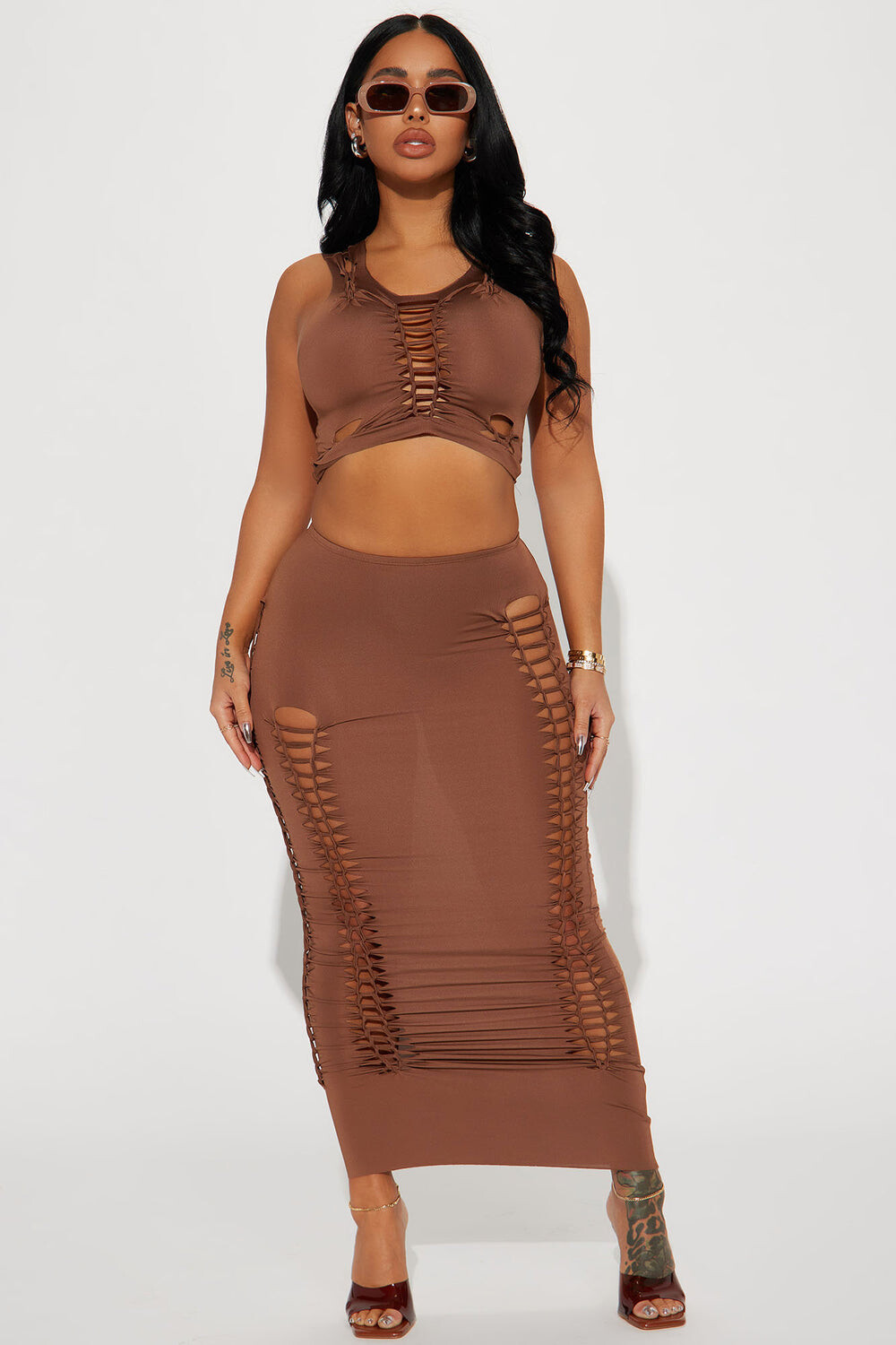 

Юбка Fashion Nova SBFN221011202, мокко
