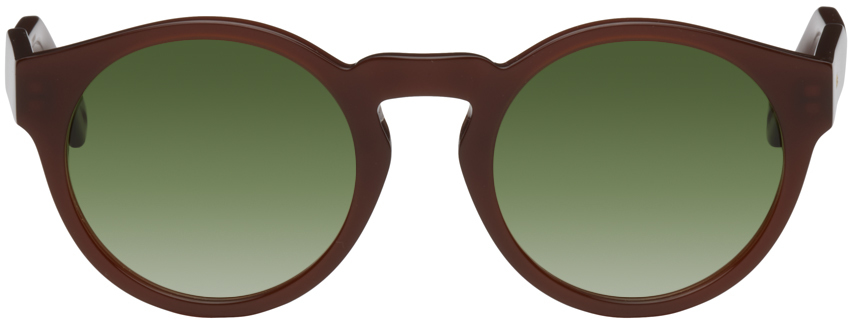 Коричневые круглые солнцезащитные очки Chloé