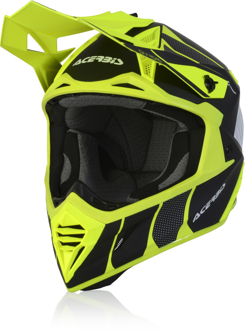 Шлем Acerbis X-Track для мотокросса, черный/желтый шлем fxr blade 2 0 carbon evo для мотокросса черный желтый