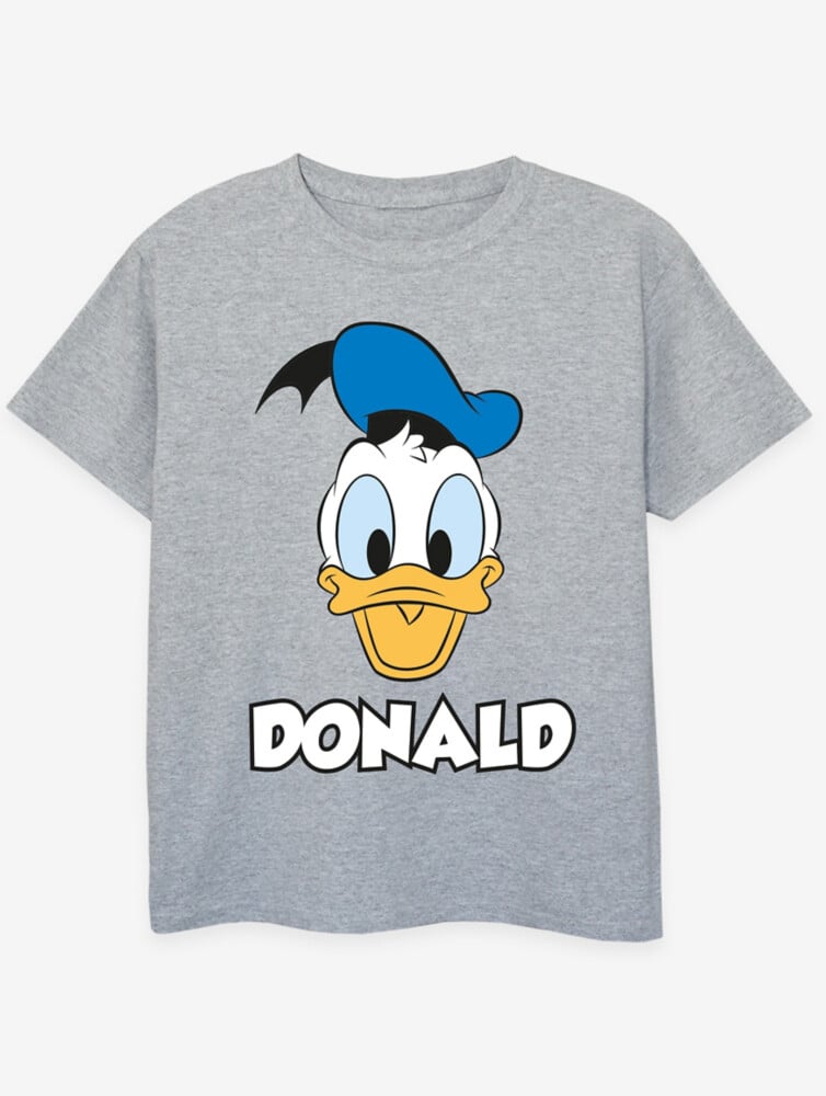 

Серая футболка с принтом для детей NW2 Donald Duck Face Kids George., серый