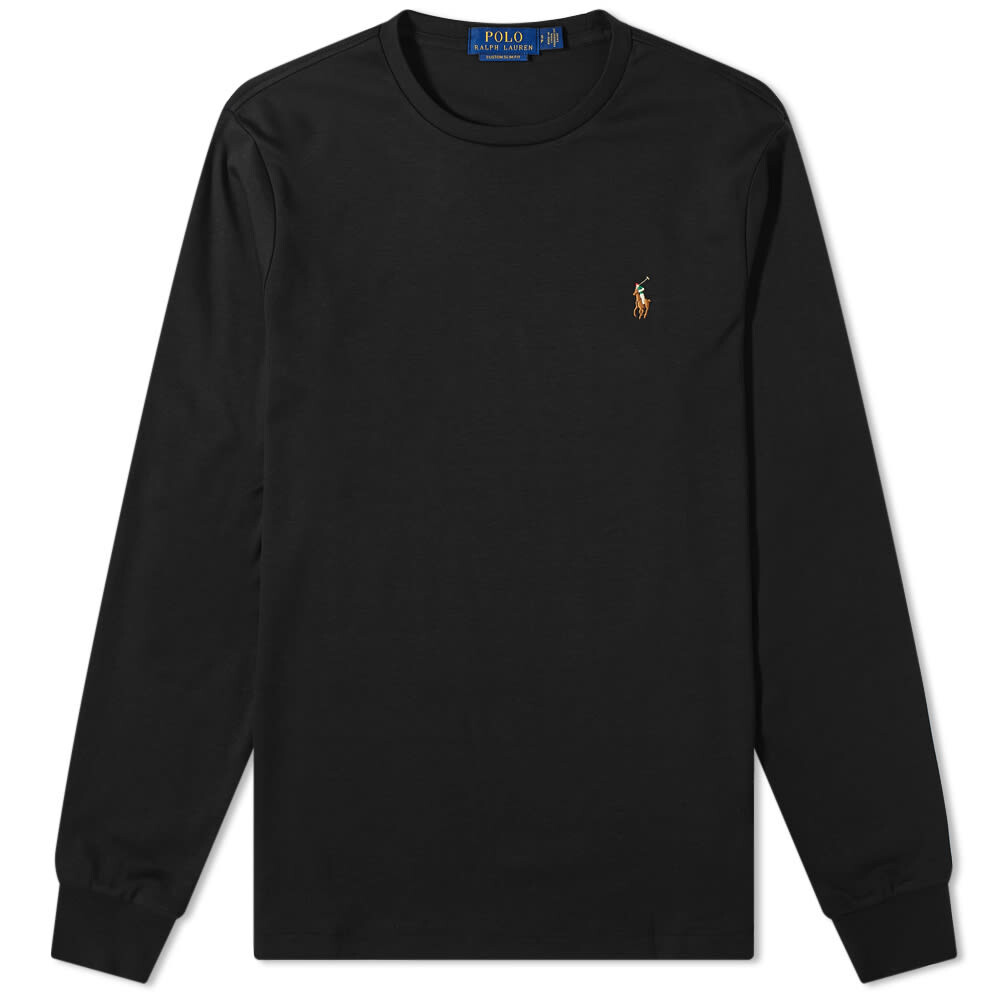 

Футболка Polo Ralph Lauren Long Sleeve Cotton Custom Tee, Черный
