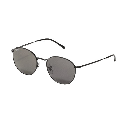 солнцезащитные очки ray ban серебряный Солнцезащитные очки Rob unisex круглой формы, черный