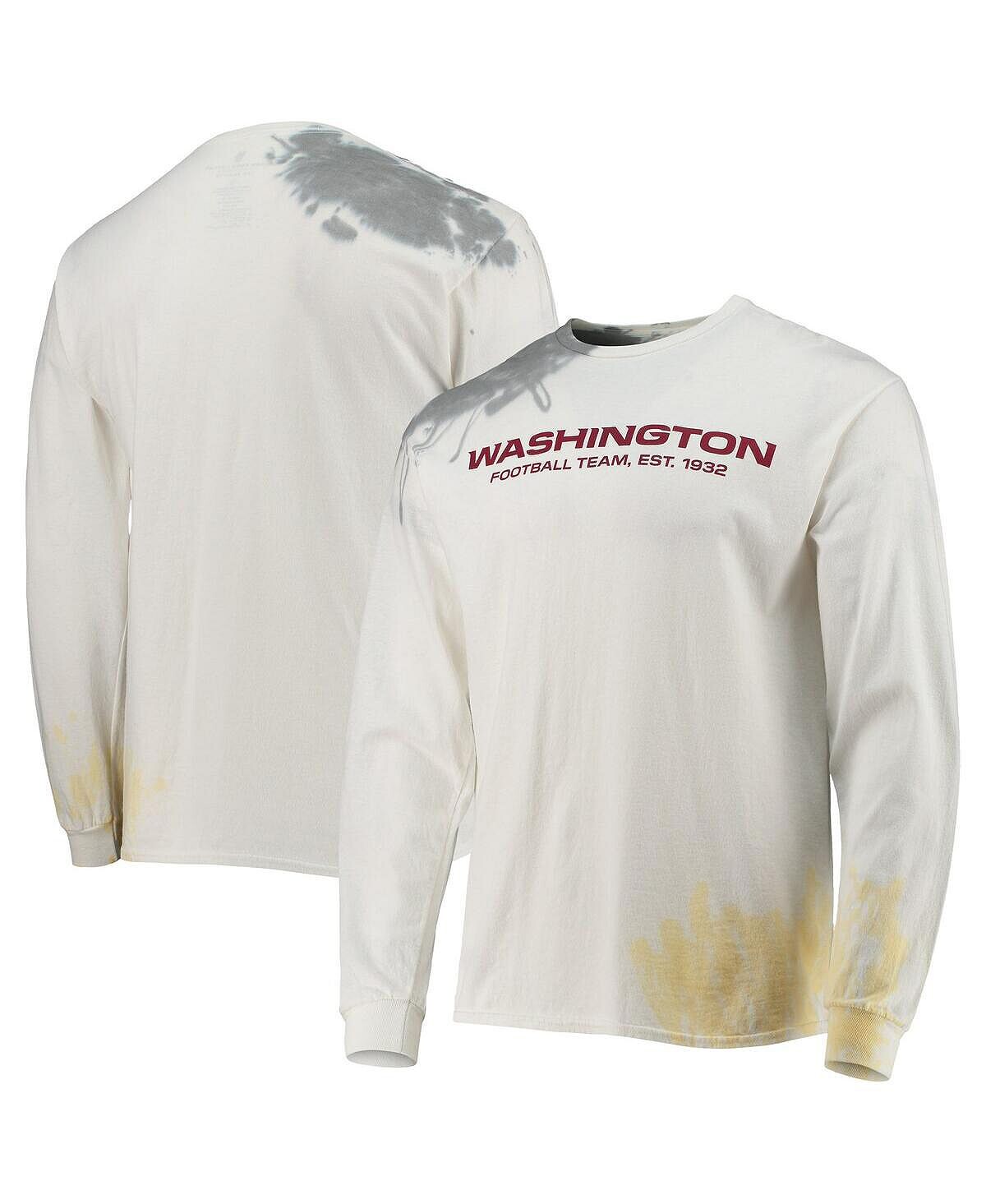 

Мужская кремовая футболка с длинным рукавом washington football team tie-dye Junk Food, кремовый