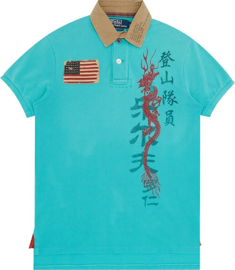 

Рубашка Vintage Polo Ralph Lauren Polo Shirt 'Blue', синий