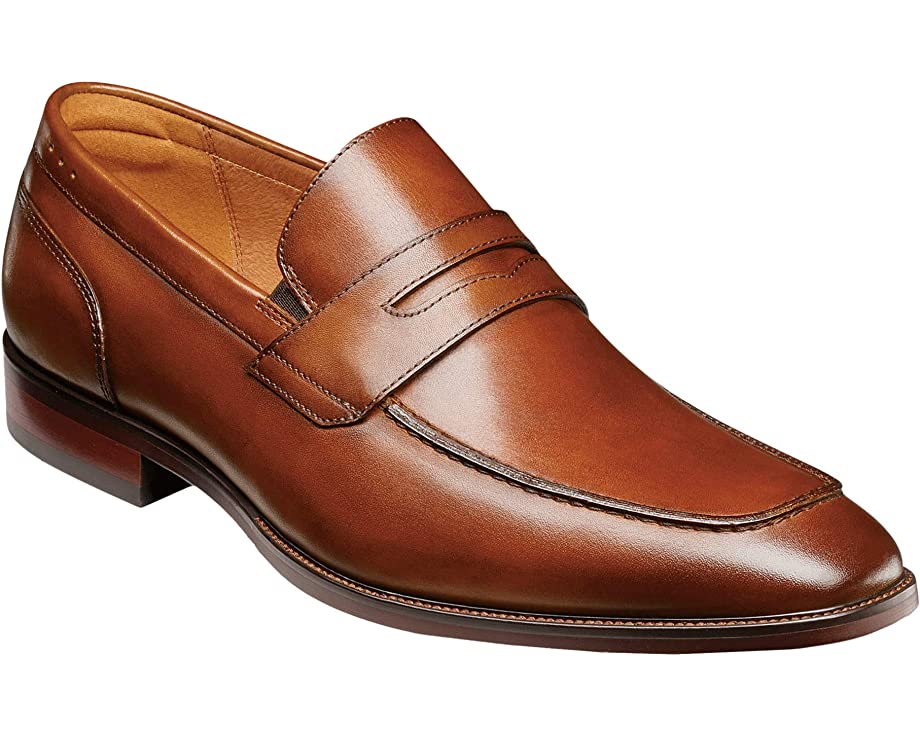 Лоферы Sorrento Moc Toe Penny Loafer Florsheim, коньяк гладкий - фото