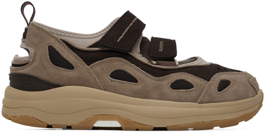 

Коричнево-бежевые кроссовки AKK-ab Suicoke