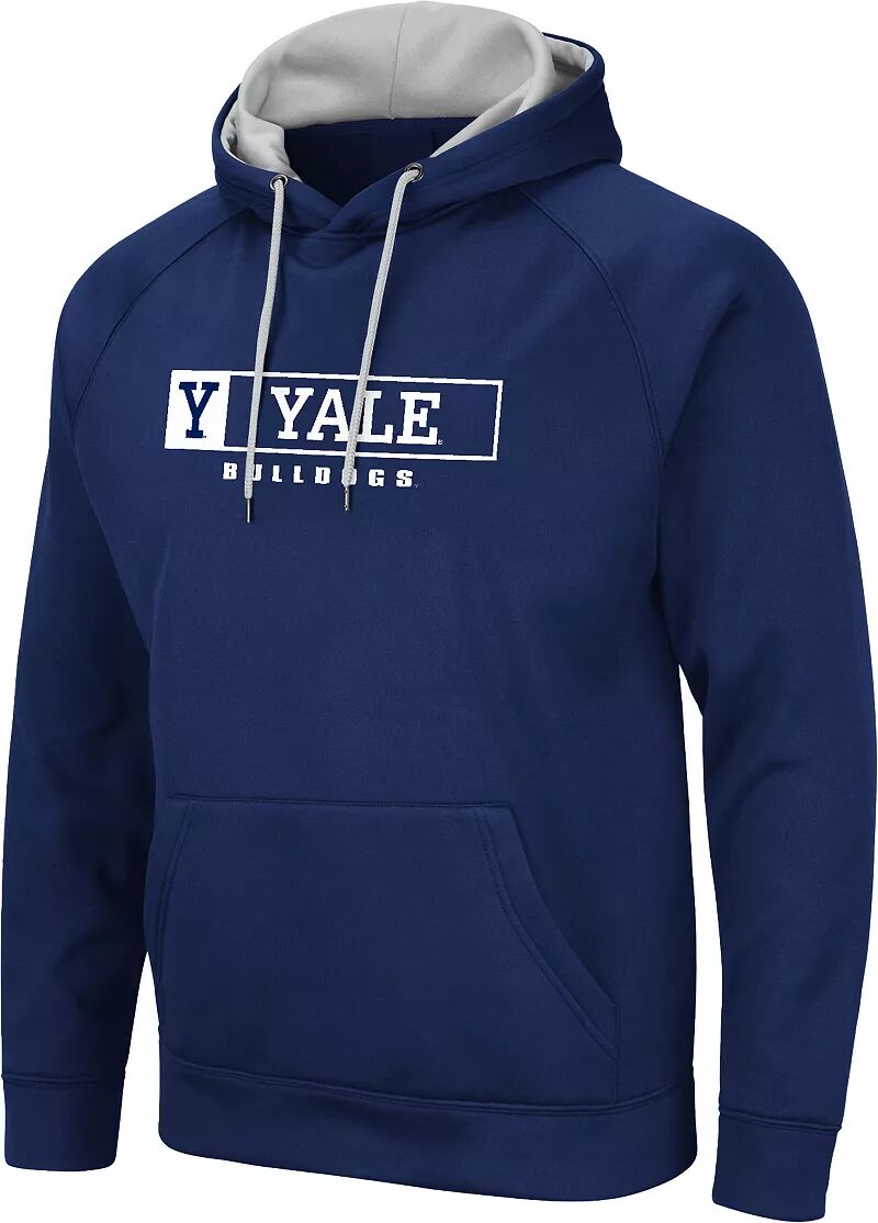 printio лонгслив yale bulldogs Colosseum Мужская синяя толстовка Yale Bulldogs Yale