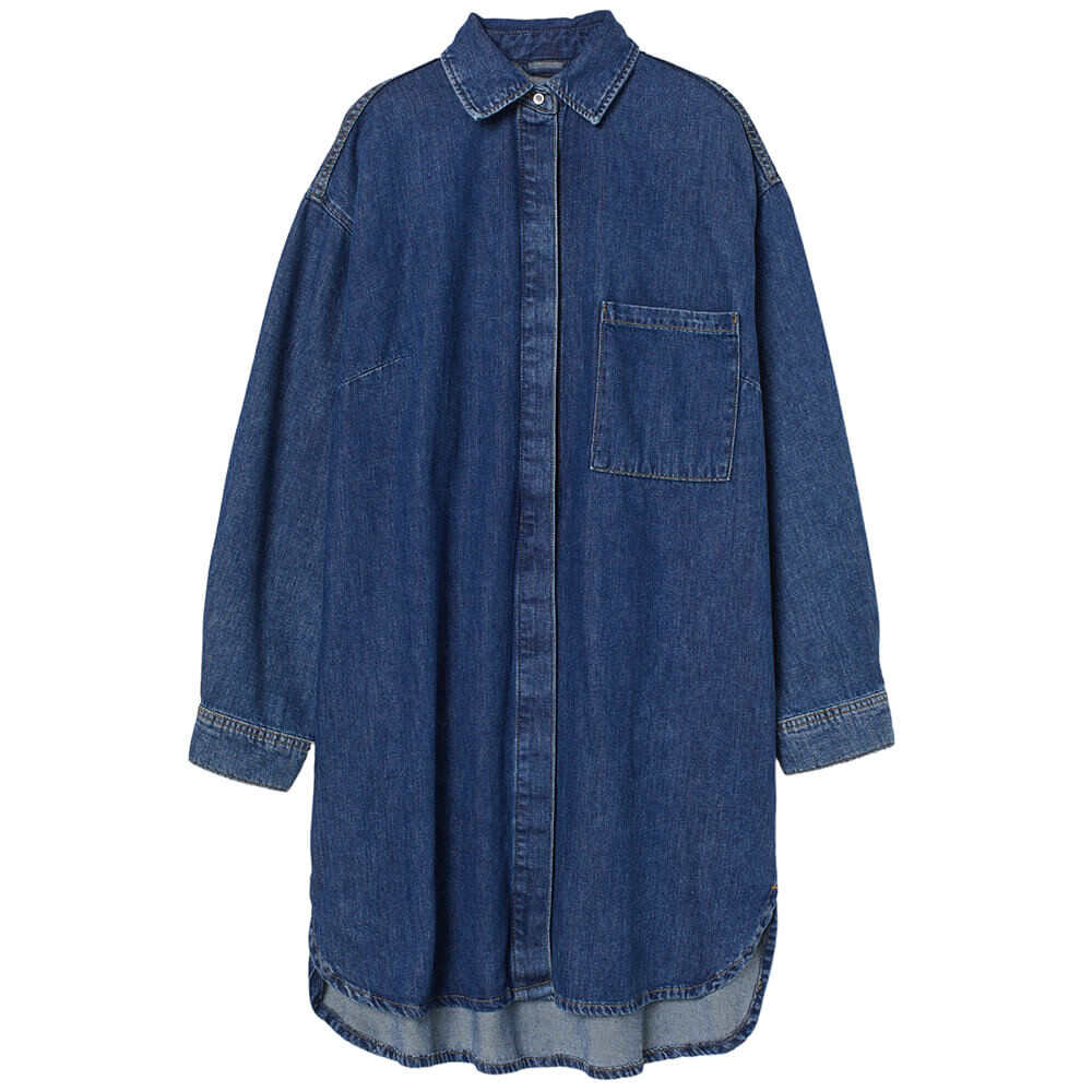 

Джинсовое платье H&M Oversized, темно-синий