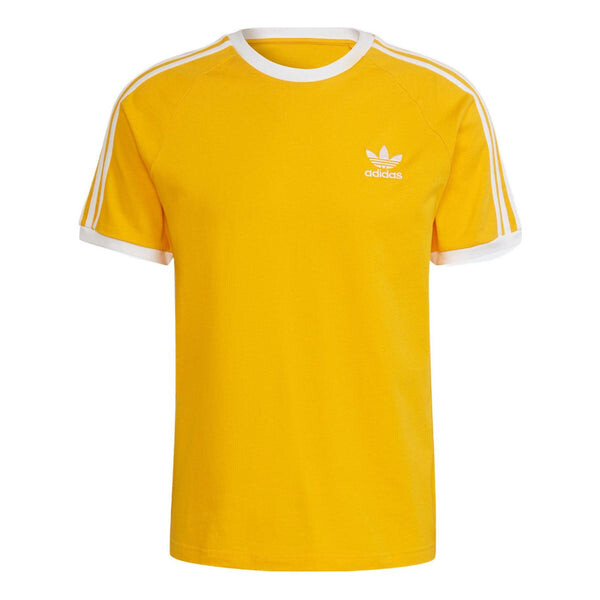 

Футболка Adidas originals Stripe Brand Logo Round Neck Short Sleeve Yellow T-Shirt, Желтый