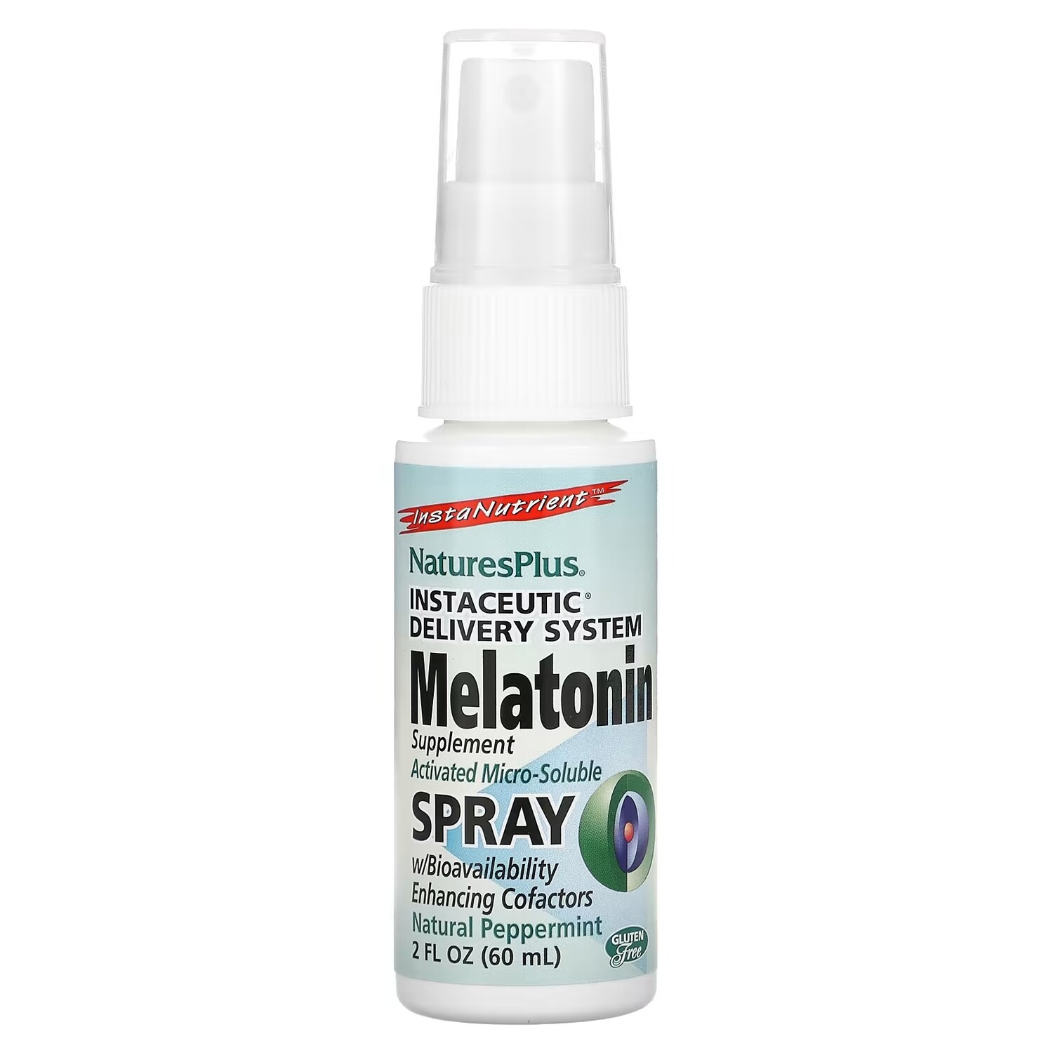 

NaturesPlus InstaNutrient добавка с мелатонином в форме спрея натуральная перечная мята, 59.14 мл