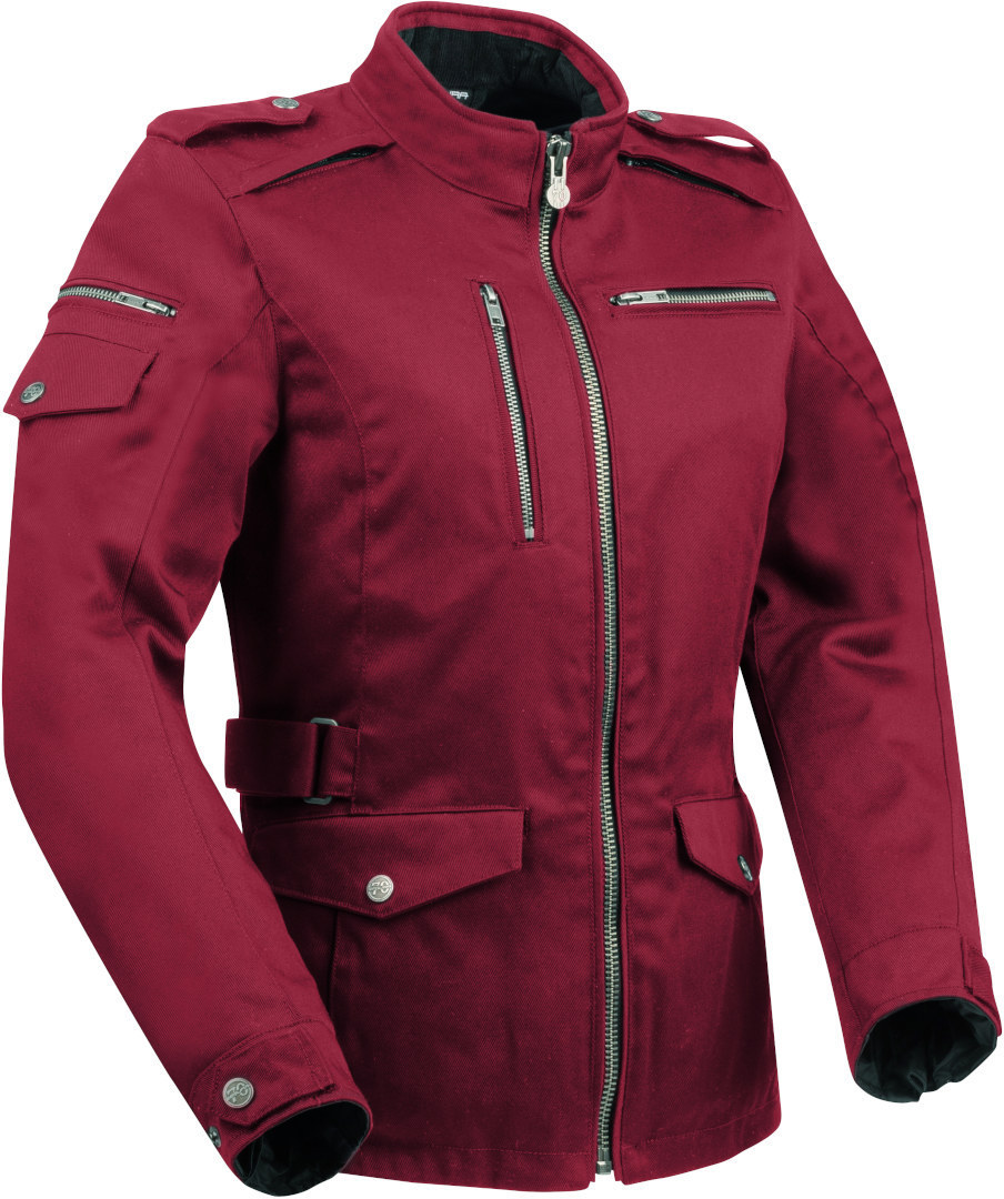 Женская мотоциклетная куртка Segura Leyton с коротким воротником, темно-красный