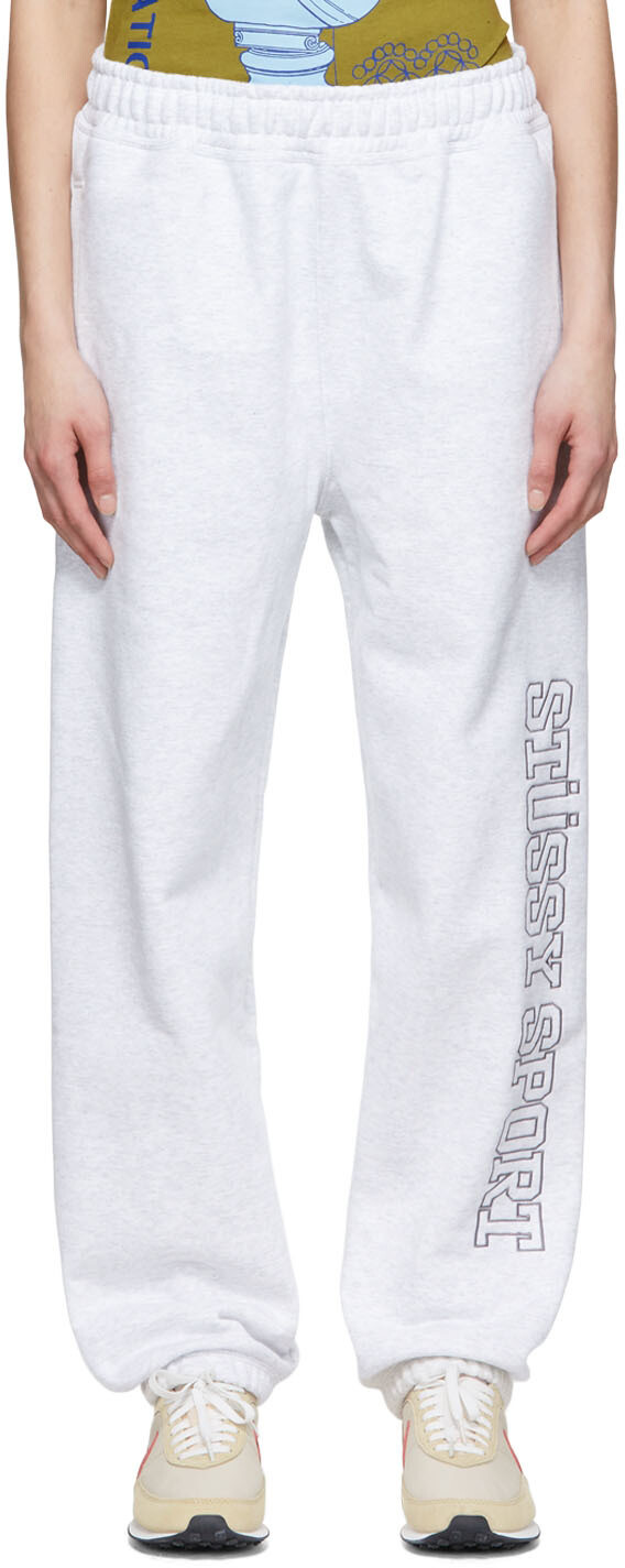 

Серые хлопковые брюки для отдыха Stüssy
