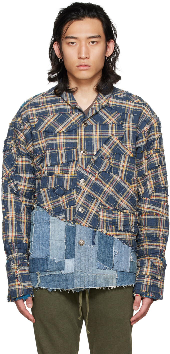 

Синяя куртка с вышивкой Greg Lauren