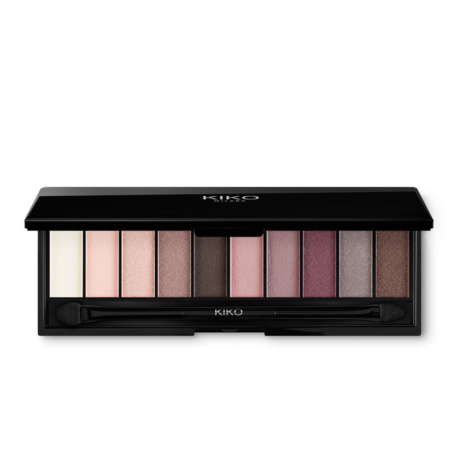 

KIKO Milano Палетка Smart Eyeshadow Palette из 10 теней с двойным аппликатором 01 Garden Rose 7g