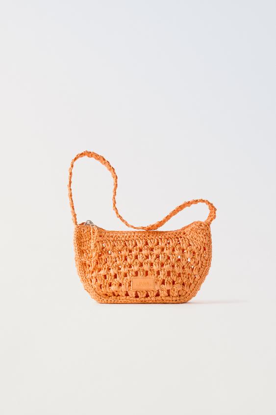 Сумка детская Zara Raffia Style, оранжевый сумка zara rock style черный