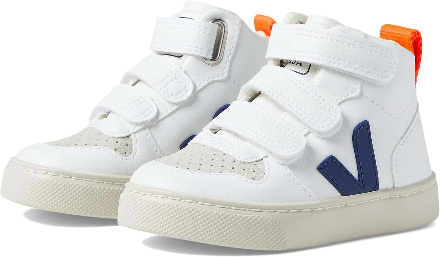 

Кроссовки Small V-10 Mid CWL VEJA, цвет White/Cobalt/Orange/Fluo
