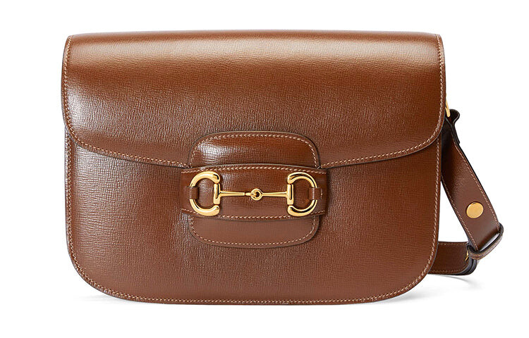 

Сумка Gucci Horsebit 1955 через плечо, коричневый