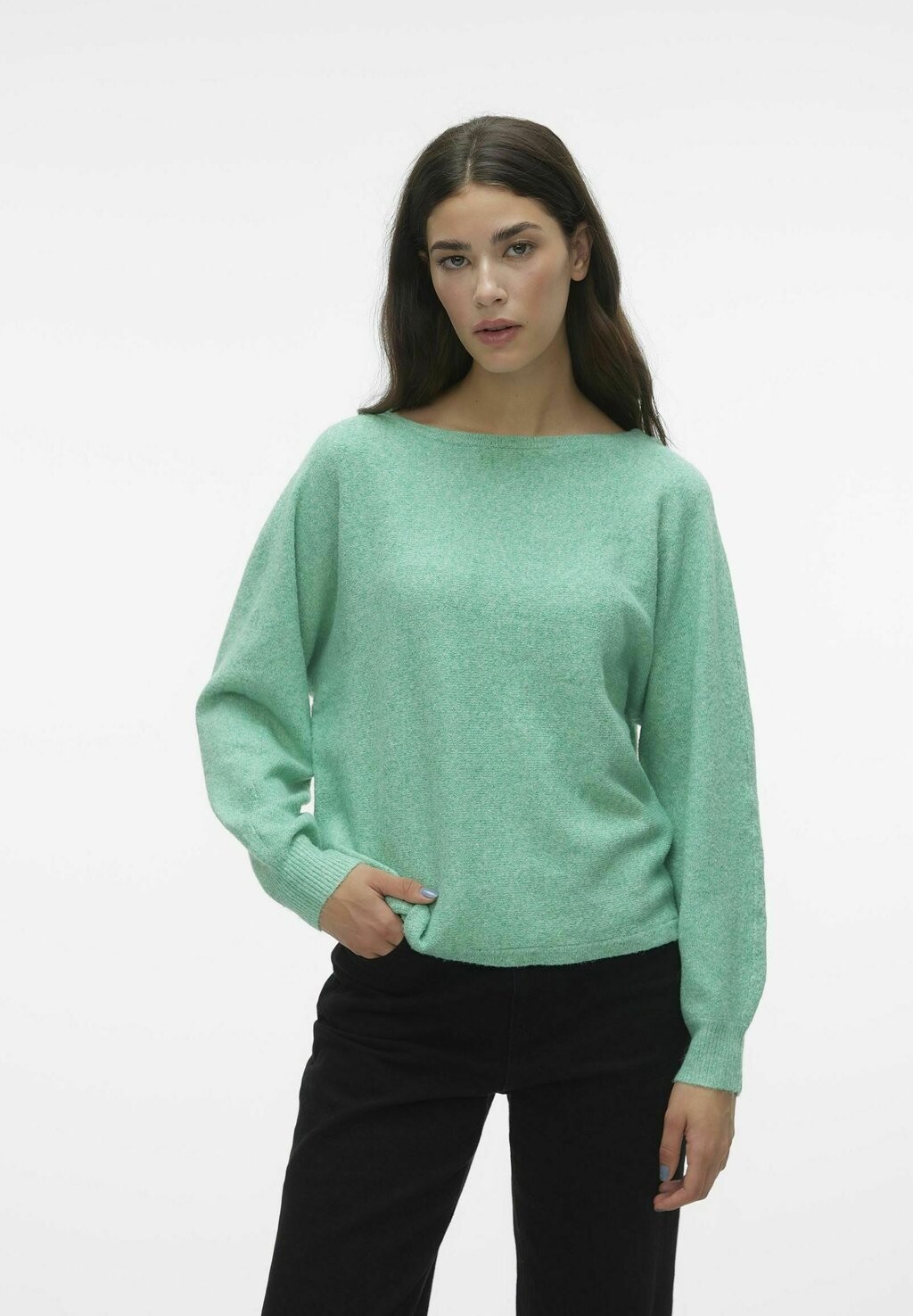 

Трикотаж Stitch Vero Moda DOFFY LS BOATNECK GA BOO, цвет mint