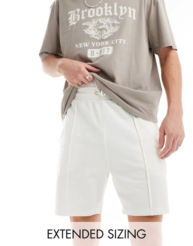 Белые шорты узкого кроя из пике ASOS коричневые шорты узкого кроя из пике asos