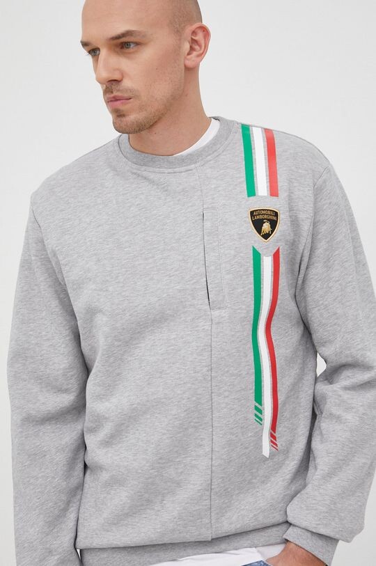

Хлопковая толстовка Lamborghini, серый