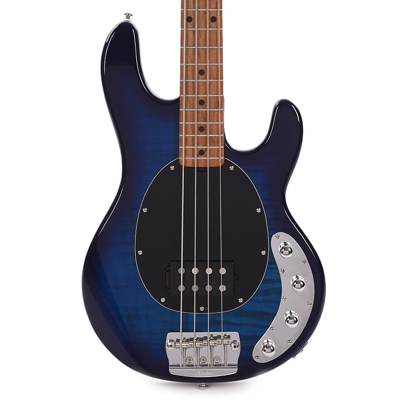 Басс гитара Sterling by Music Man StingRay RAY34 Flame Maple Neptune Blue