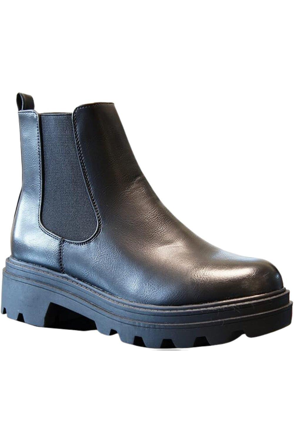 Женские эластичные ботинки «Челси» IVACHY, черный новинка 2022 модные женские ботинки из искусственной кожи на бархатной подкладке женская обувь зимние ботинки женские ботинки