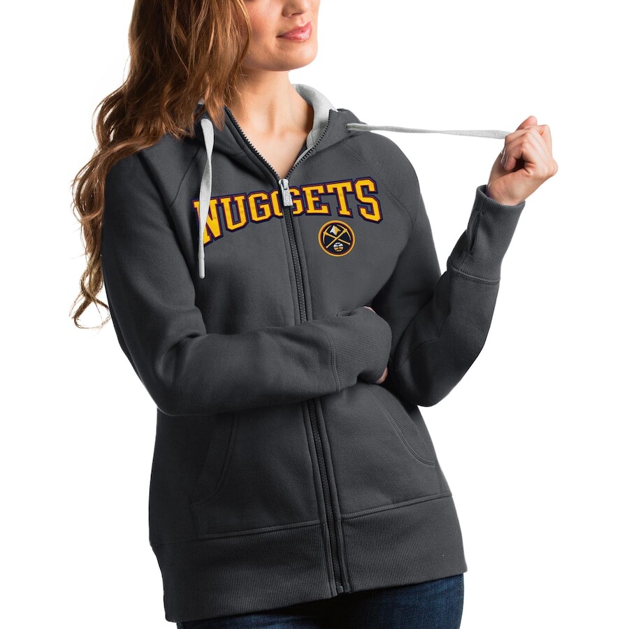 

Толстовка на молнии Antigua Denver Nuggets, угольный