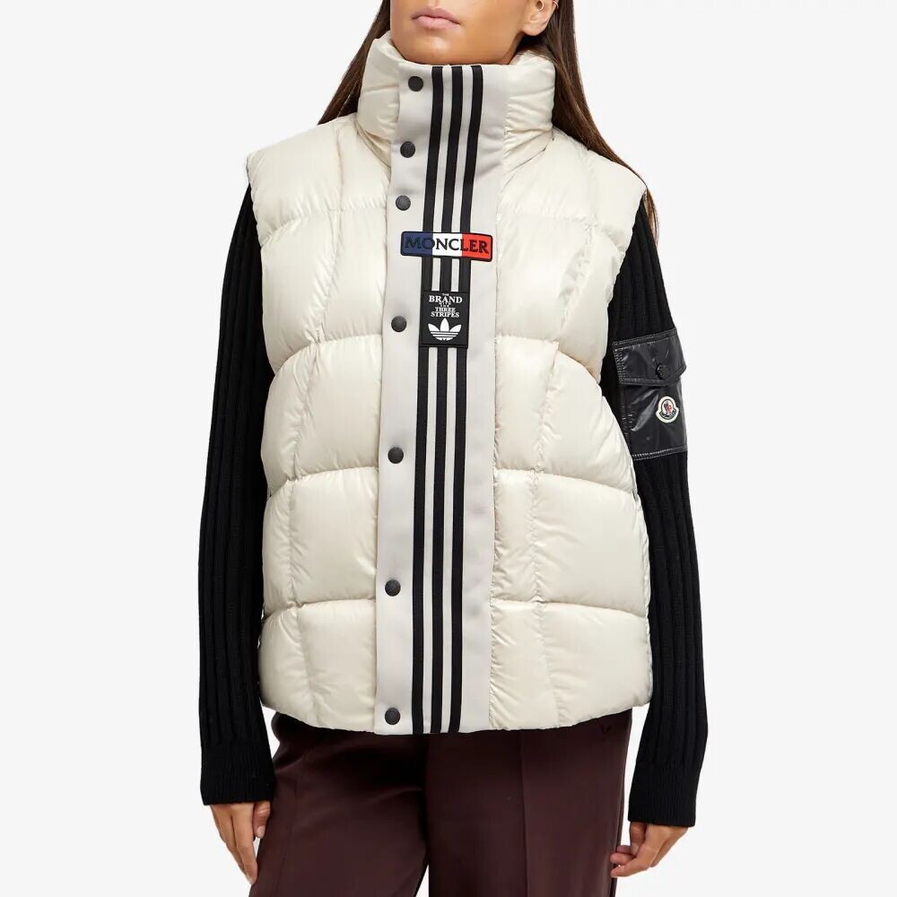 Moncler Genius Пуховые жилеты Bozon Moncler x adidas Originals, белый куртка moncler x adidas originals alpbach moncler genius черный