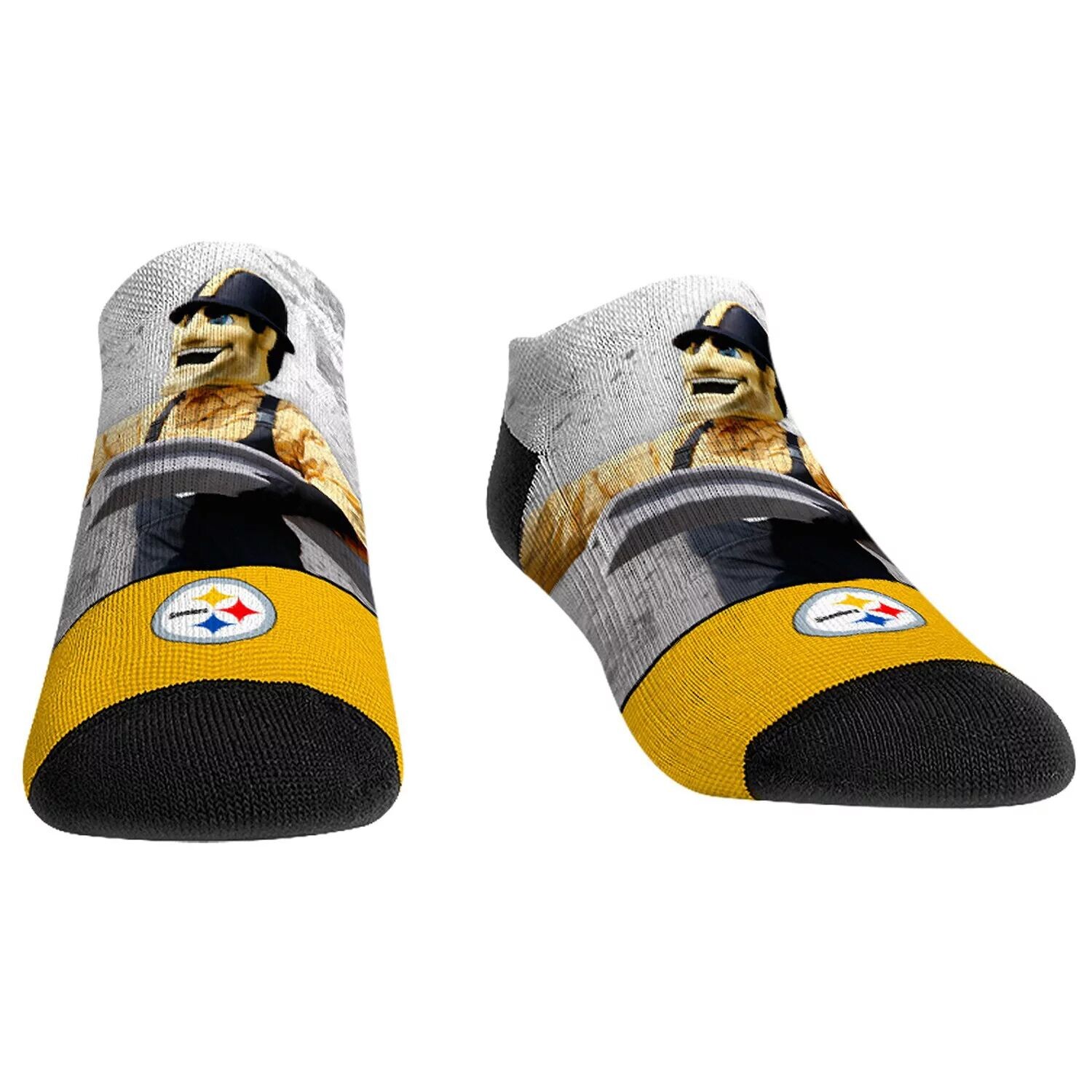 

Молодежные носки Rock Em Носки с низким вырезом Pittsburgh Steelers Mascot Walkout Unbranded