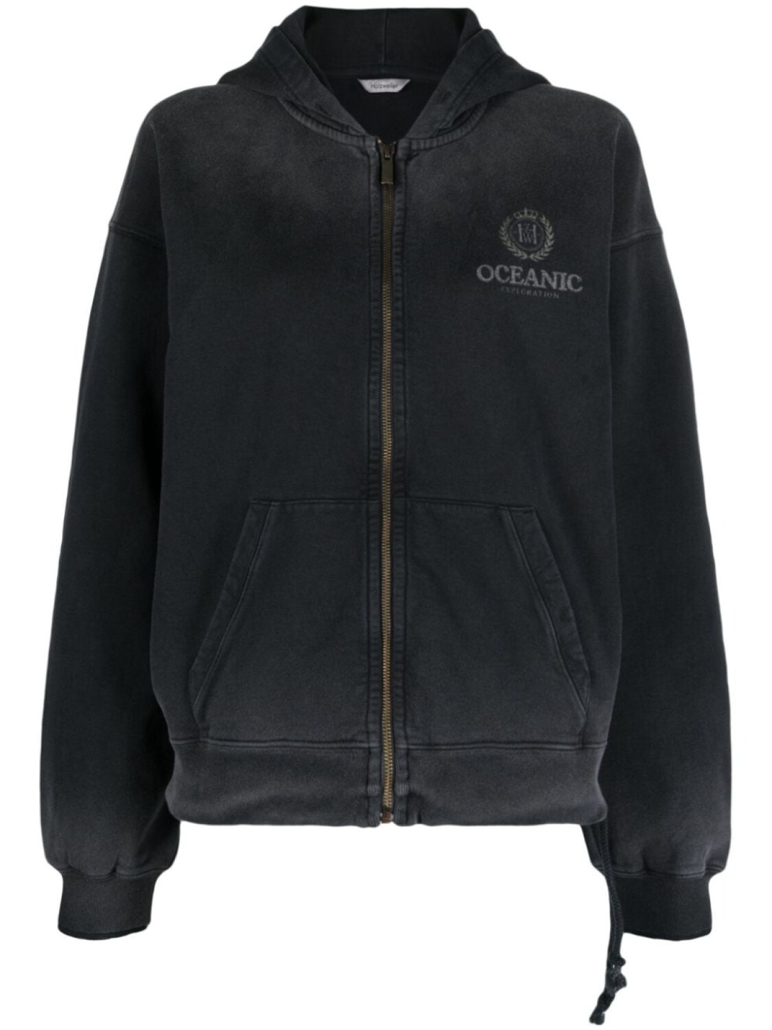 

Holzweiler худи W.Omen Oceanic на молнии с графичным принтом, серый