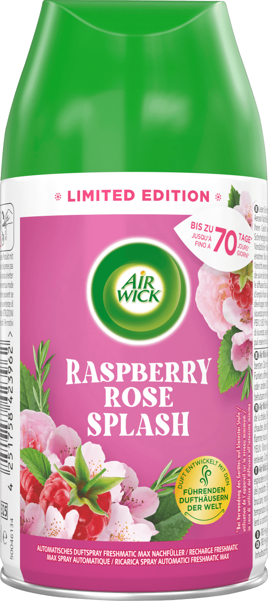 Освежитель воздуха Raspberry Rose Splash сменная упаковка 250мл AirWick