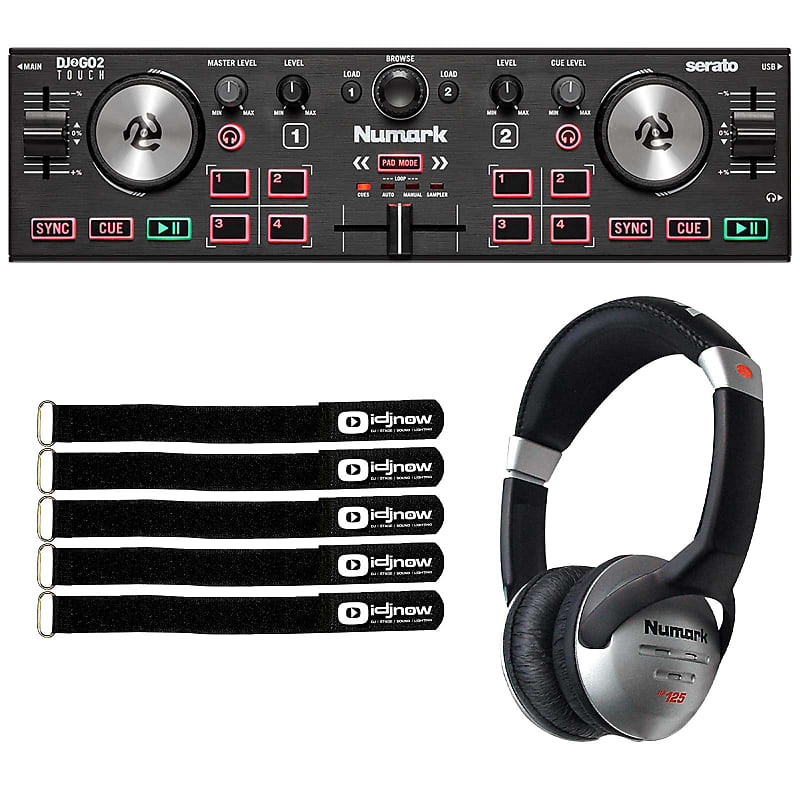 Numark DJ2GO2 Touch Pocket 2-канальный DJ-контроллер и наушники HF125 Numark DJ2GO2 Touch Pocket 2-Channel DJ Controller & HF125 Headphones