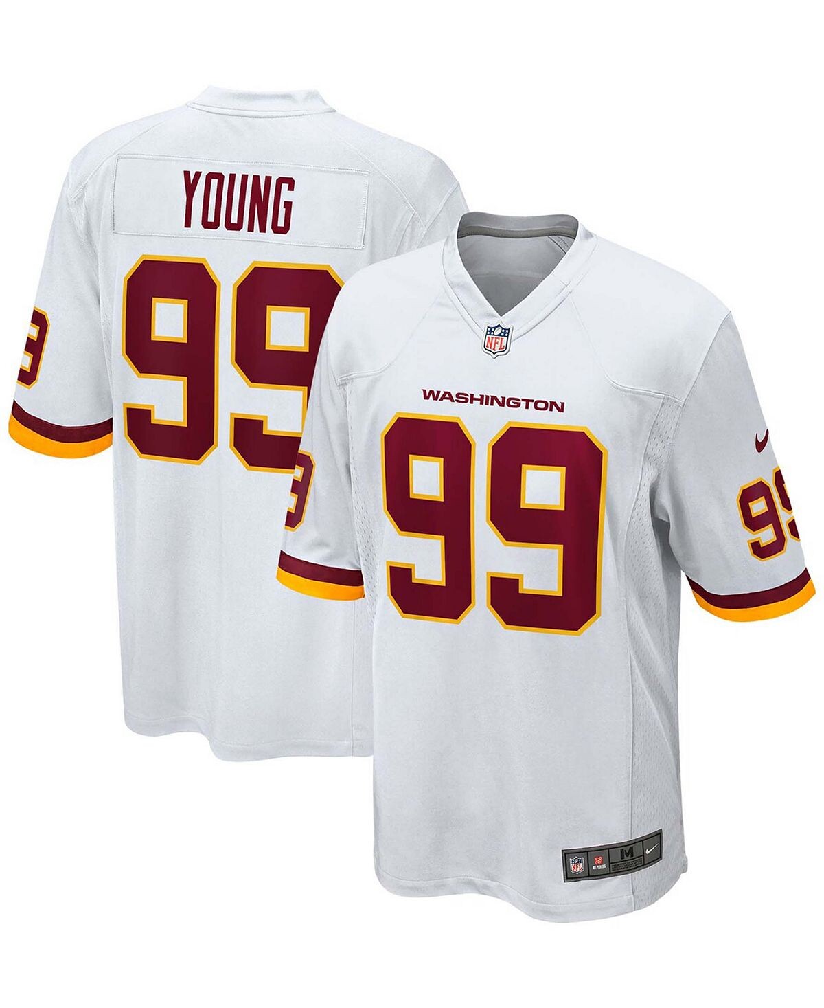 

Мужская футболка chase young white washington football team player game jersey Nike, белый