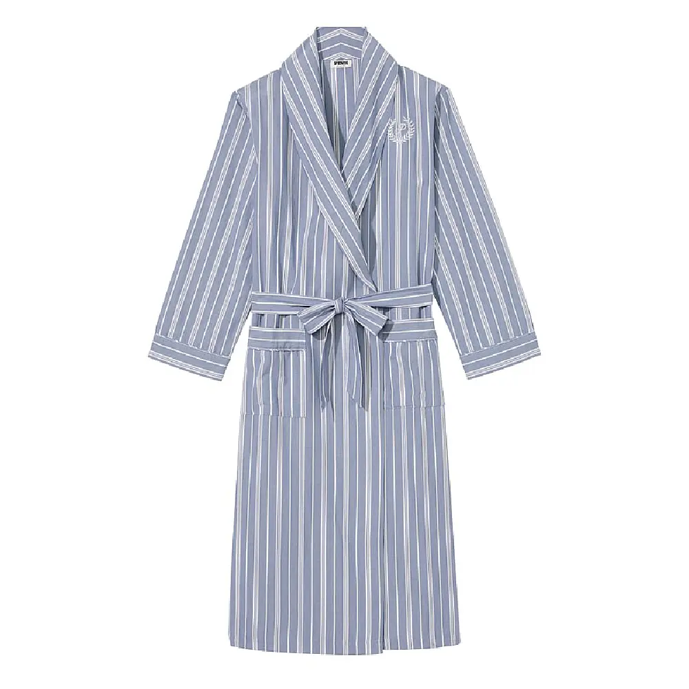 

Халат Victoria's Secret Pink Cotton Poplin, синий