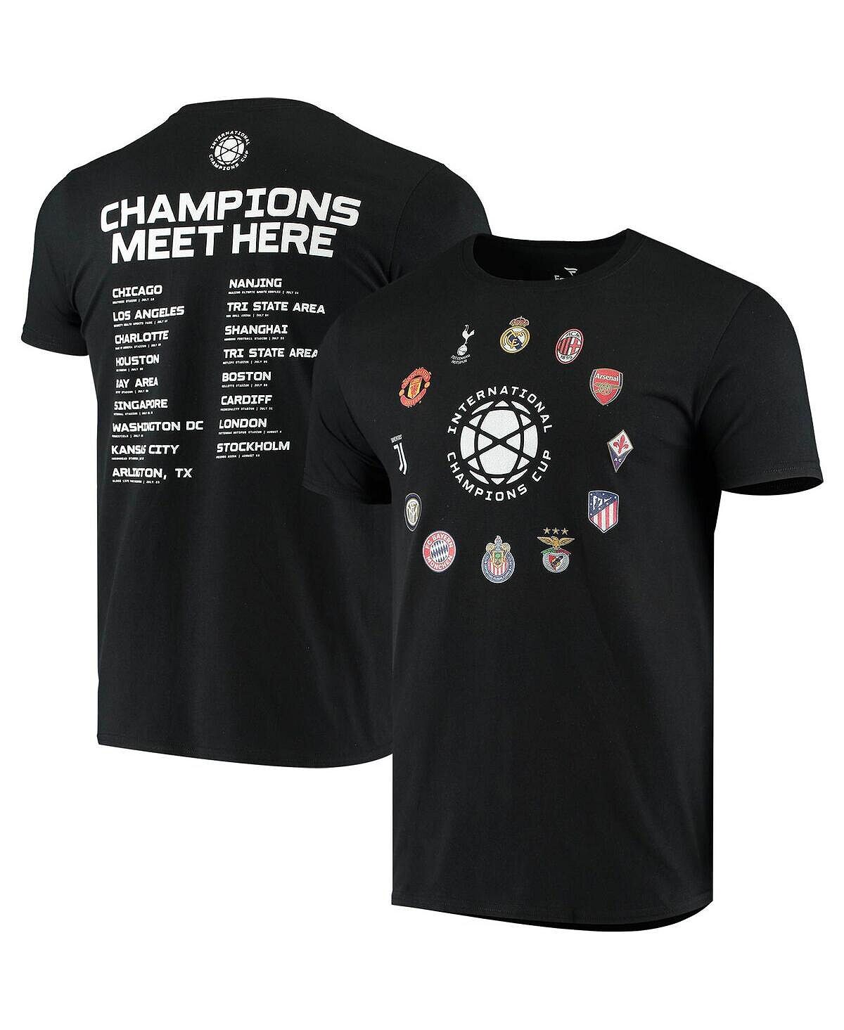 

Мужская фирменная черная футболка international champions cup Fanatics, черный