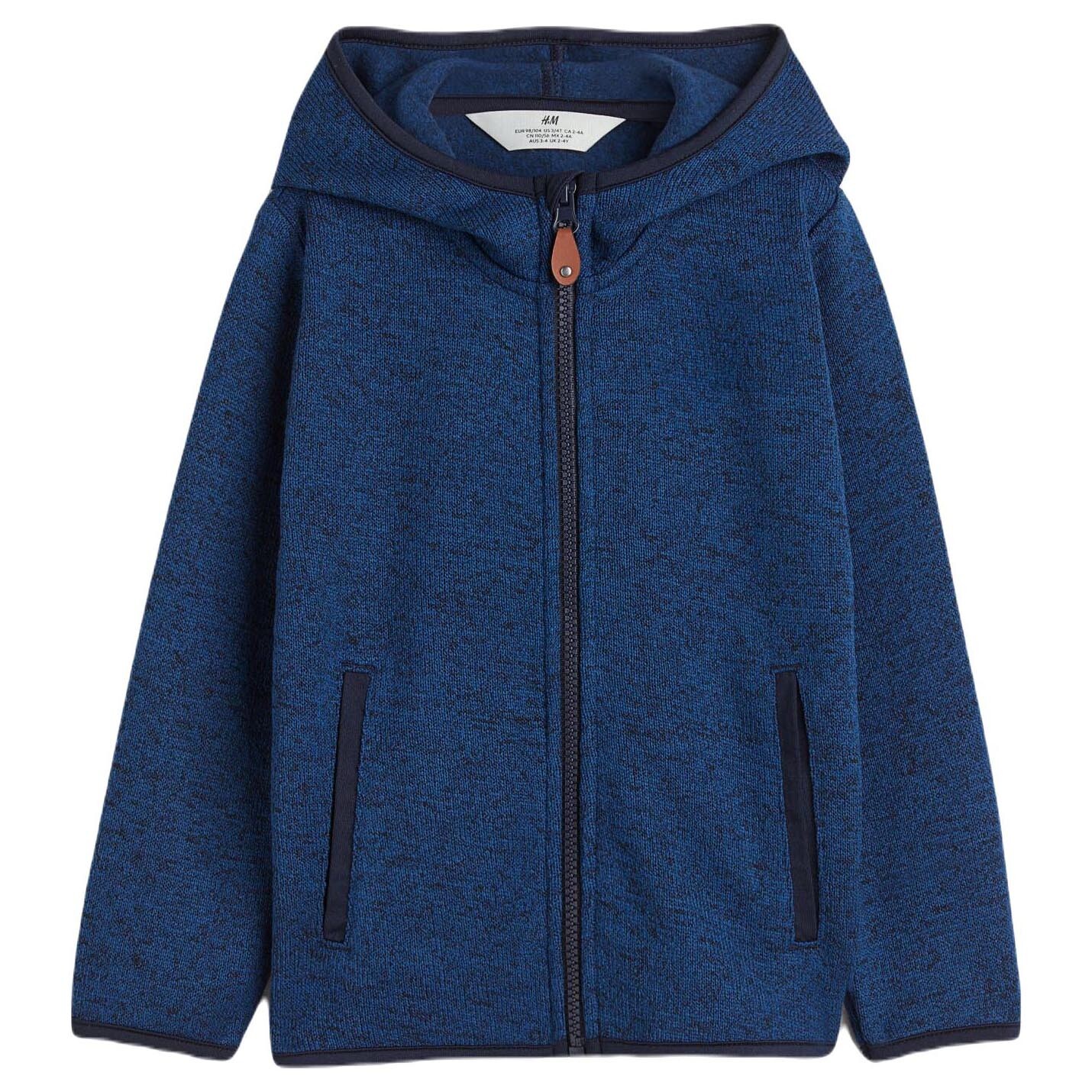 

Куртка H&M Knitted Fleece, темно-синий