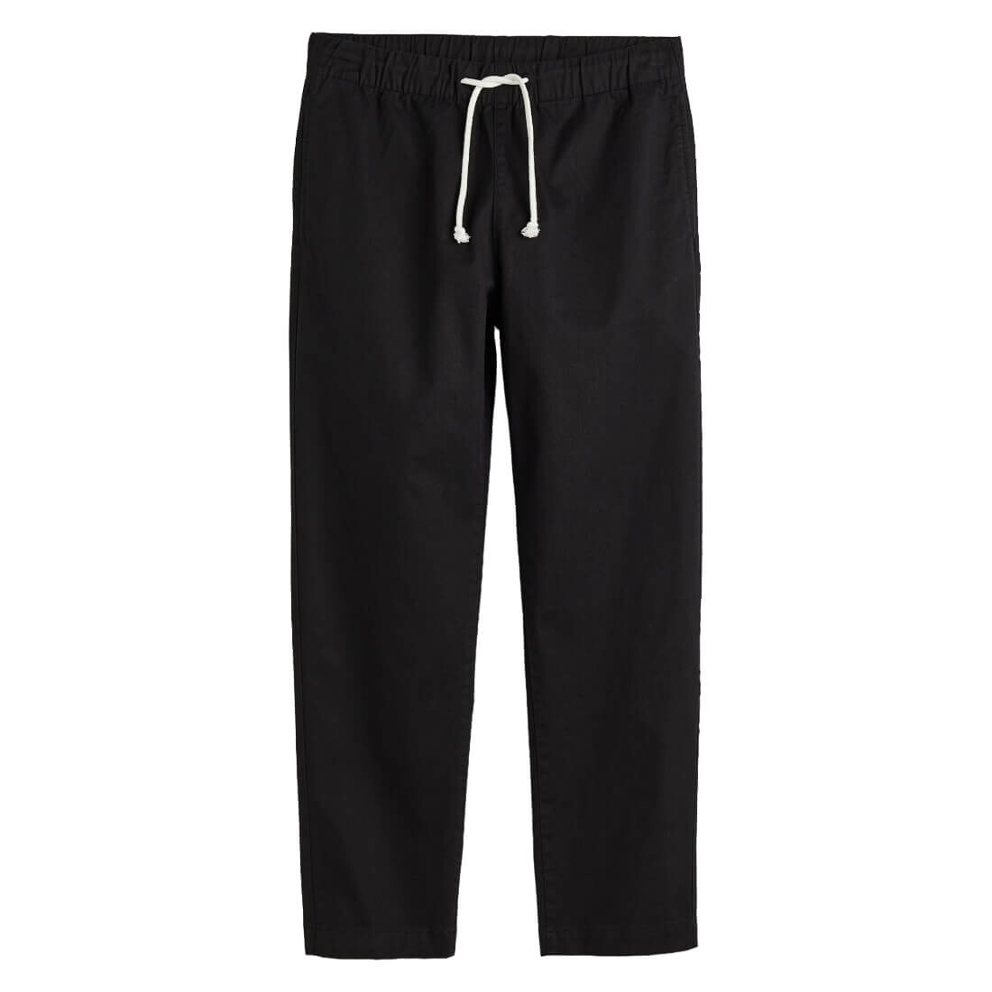

Брюки H&M Regular Fit Cotton Twill Pull-on, черный